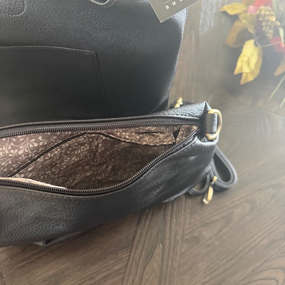 NWT Joy Susan Molly Slouchy Hobo Handbag in Black
